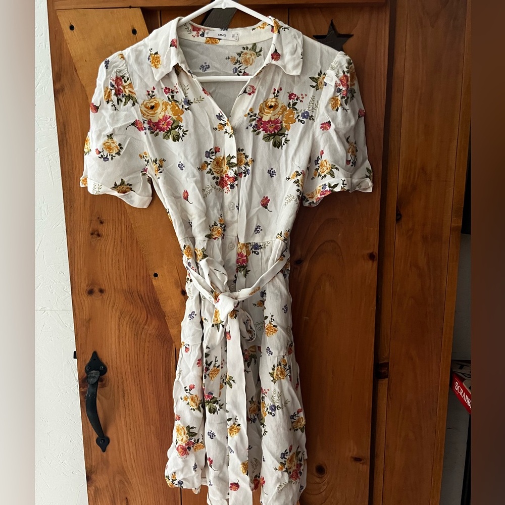 Floral Button-Up Shirt Dress